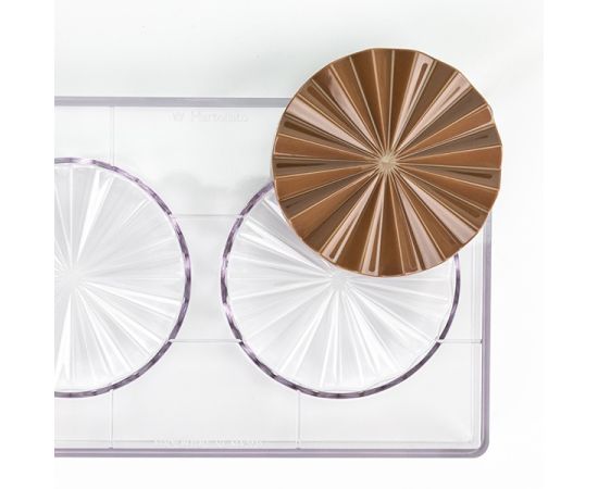 Форма для шоколада «Плиссе», 2 ячейки, пластик, H=26 мм, L=275 мм, B=175 мм, Martellato