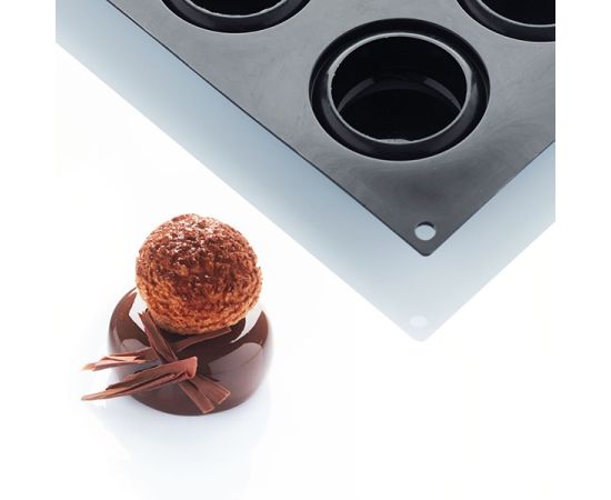 Форма для выпечки круглая, 6 ячеек, силикон, L=29,7 см, B=17,6 см, цвет черный, Martellato, изображение 3