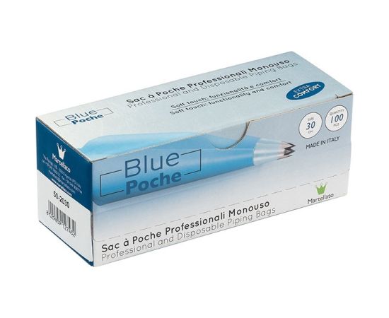 Мешок кондитерский одноразовый 80 микрон, 100 шт, полиэтилен, L=30 см, цвет голубой, Martellato, изображение 3