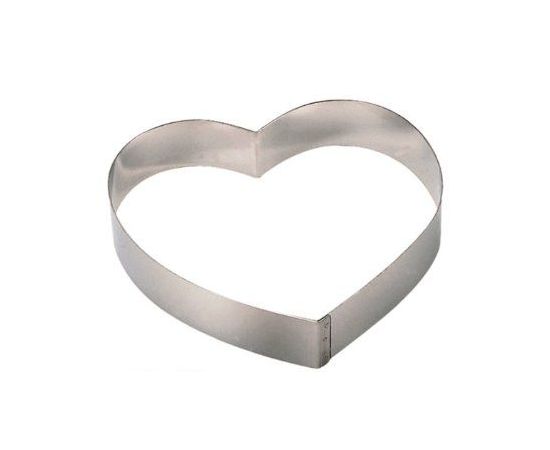 Форма кондитерская "Сердце", d=19 см, h=4 см, нержавеющая сталь, De Buyer