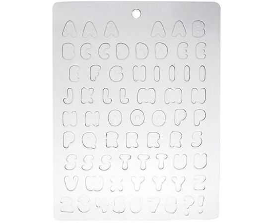 Форма для шоколада «Английский алфавит», 67 ячеек, полиэтилен, L=24 см, B=18,5 см, Martellato