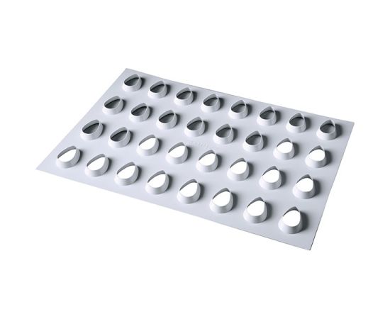 Резак кондитерский «Яйцо», 32 шт на листе 60*40 см, абс-пластик, L=52 мм, B=33 мм, цвет белый, Martellato