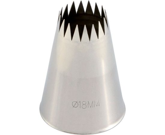 Насадка кондитерская «Открытая звезда», нержавеющая сталь, D=35/18 мм, H=50 мм, Martellato