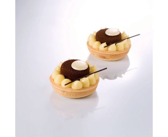 Набор из 2-х форм кондитерских перфорированных «Круг», 6 шт на листе 30х40 см, силикон, стеклопластик, D=85 мм, H=20 мм, цвет черный, Martellato, изображение 5