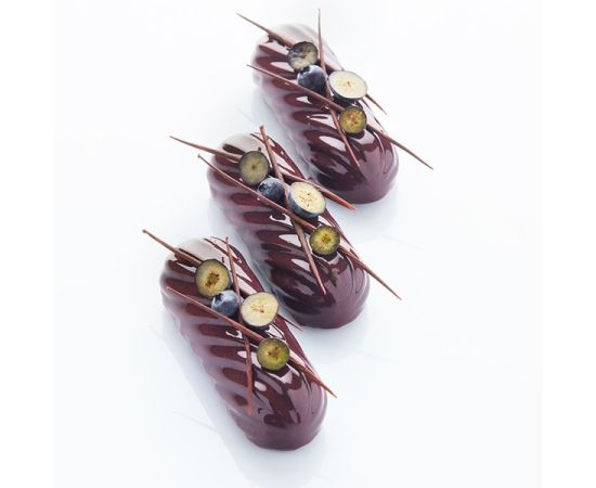 Форма для выпечки «Эклер Твист», 5 ячеек, силикон, L=29,7 см, B=17,6 см, цвет черный, Martellato, изображение 2