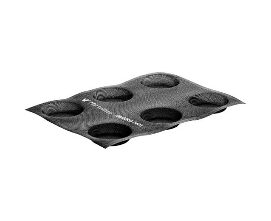 Набор из 2-х форм кондитерских перфорированных «Круг», 6 шт на листе 30х40 см, силикон, стеклопластик, D=85 мм, H=20 мм, цвет черный, Martellato, изображение 2