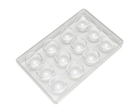 Форма для шоколада «Купол XL», 12 ячеек, поликарбонат, H=36,5 мм, L=275 мм, B=175 мм, Martellato