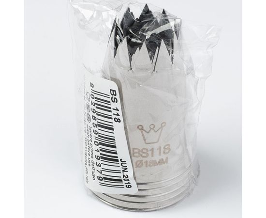 Набор из 5-ти насадок кондитерских «Открытая звезда», нержавеющая сталь, H=50 мм, L=35/18 мм, Martellato, изображение 2