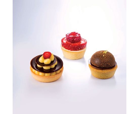 Набор из 2- форм кондитерских перфорированных «Круг», 24 шт на листе 30х40см, силикон, стеклопластик, D=40 мм, H=16 мм, цвет черный, Martellato, изображение 5