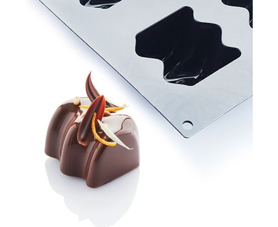 Форма для выпечки «Вайбы», 6 ячеек, силикон, L=29,7 см, B=17,6 см, цвет черный, Martellato, изображение 2