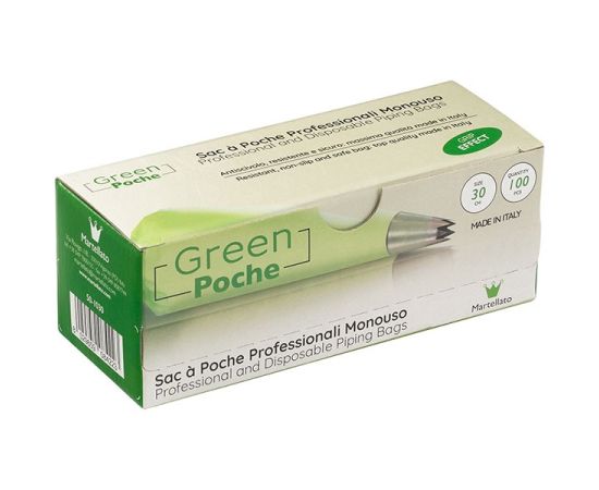 Мешок кондитерский одноразовый 80 микрон, 100 шт, полиэтилен, L=30 см, цвет зеленый, Martellato, изображение 3