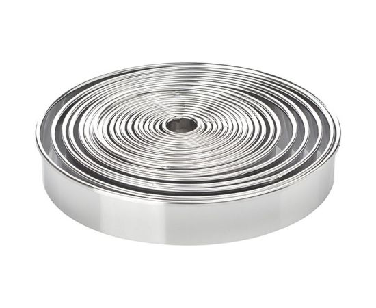 Набор из 20-ти колец кондитерских D max=195/D min=25 мм, нержавеющая сталь, H=3 см, Paderno