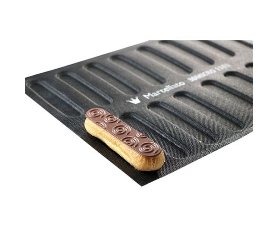 Набор из 2-х форм кондитерских перфорированных «Савоярди», 30х40 см, силикон, стеклопластик, H=6 мм, L=120 мм, B=25 мм, Martellato, изображение 2