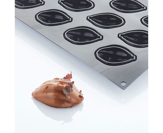 Форма для выпечки «Какао-бобы», 12 ячеек, силикон, H=23 мм, L=55 мм, B=35 мм, цвет черный, Martellato, изображение 3