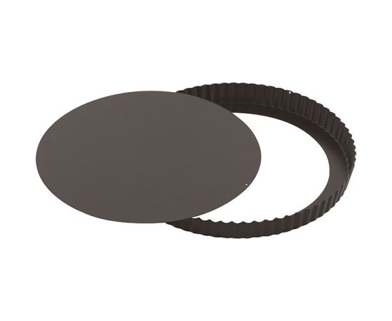 Форма для выпечки со съемным дном, сталь, антипригарное покрытие, D=280 мм, H=25 мм, цвет черный, Paderno