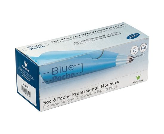 Мешок кондитерский одноразовый 80 микрон, 100 шт, полиэтилен, L=40 см, цвет голубой, Martellato, изображение 3