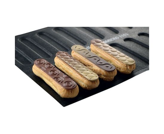 Набор из 2-х форм кондитерских перфорированных «Савоярди», 30х40 см, силикон, стеклопластик, H=6 мм, L=120 мм, B=25 мм, Martellato, изображение 3