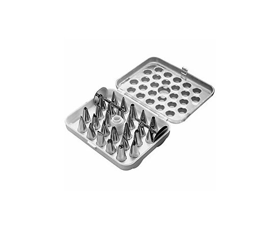 Набор из 29-ти кондитерских насадок, нержавеющая сталь, H=40 мм, L=165 мм, B=130 мм, Paderno
