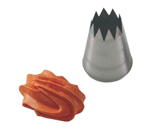 Насадка кондитерская «Открытая звезда», нержавеющая сталь, Н=50, L=30/16 мм, Martellato