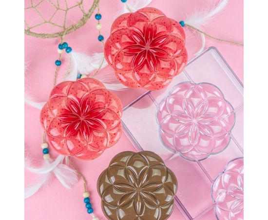 Форма для шоколада «Цветок жизни», 2 ячейки, пластик, H=26 мм, L=275 мм, B=175 мм, Martellato, изображение 3