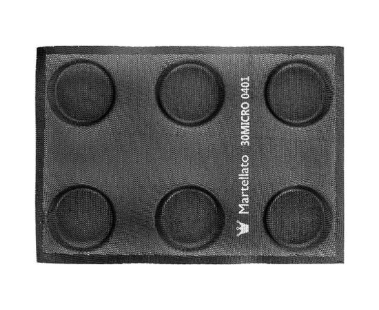 Набор из 2-х форм кондитерских перфорированных «Круг», 6 шт на листе 30х40 см, силикон, стеклопластик, D=85 мм, H=20 мм, цвет черный, Martellato