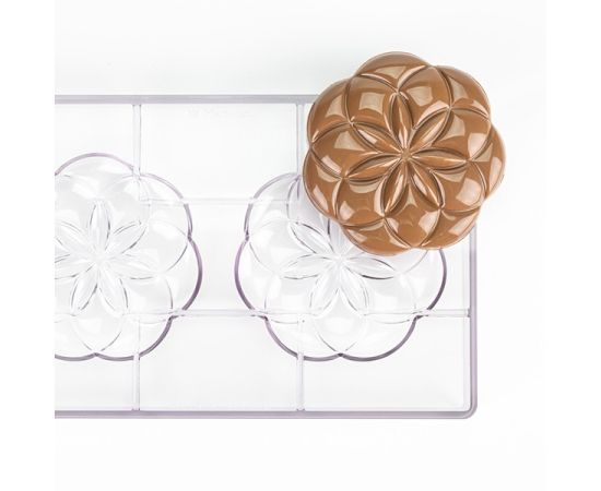 Форма для шоколада «Цветок жизни», 2 ячейки, пластик, H=26 мм, L=275 мм, B=175 мм, Martellato