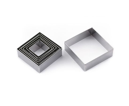 Набор из 7-ми форм-резаков «Квадрат» (от 2,7 до 6,5 см), нержавеющая сталь, H=2 см, Martellato