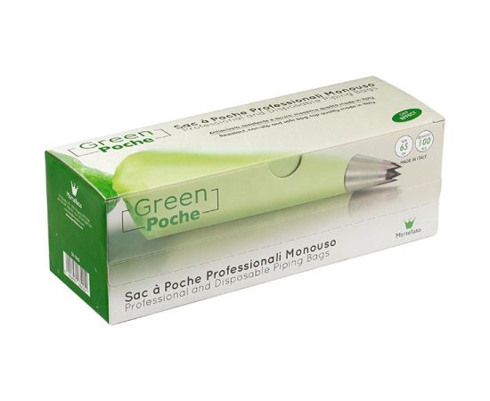 Мешок кондитерский одноразовый 80 микрон, 100 шт, полиэтилен, L=65 см, цвет зеленый, Martellato, изображение 3