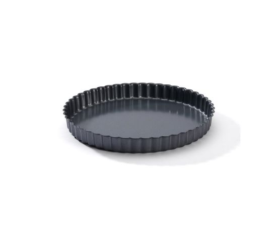 Форма для выпечки рифленая, d=24 см, h=2,6 см, сталь с антипригарным покрытием, De Buyer