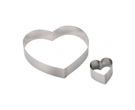 Форма кондитерская "Сердце", d=18 см, h=4 см, нержавеющая сталь, De Buyer