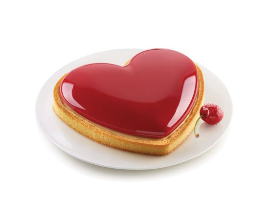 Форма для приготовления торта и пирожного Mon Amour 18,8 х 15,8 х 2,6 см силиконовая, Silikomart