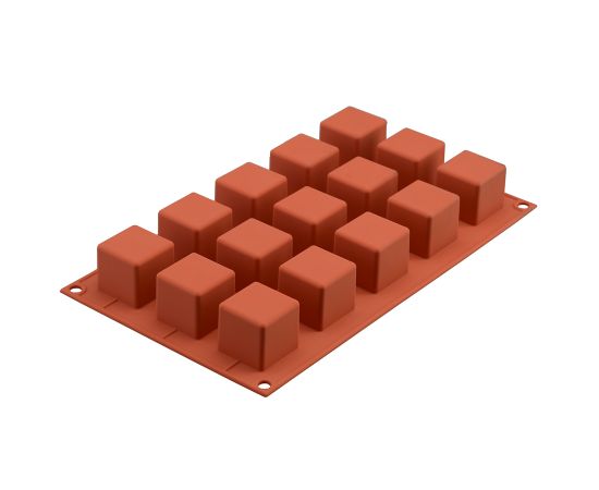Форма для приготовления пирожных Cube 3,5 х 3,5 см силиконовая, Silikomart, изображение 4