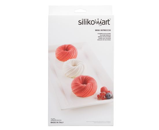 Форма для приготовления пирожных Mini Intreccio 18,2 х 33,7 см силиконовая, Silikomart, изображение 9
