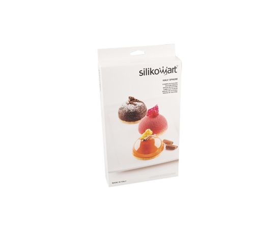 Форма для приготовления пирожных Half Sphere 18,5 х 33,5 см силиконовая, Silikomart, изображение 4