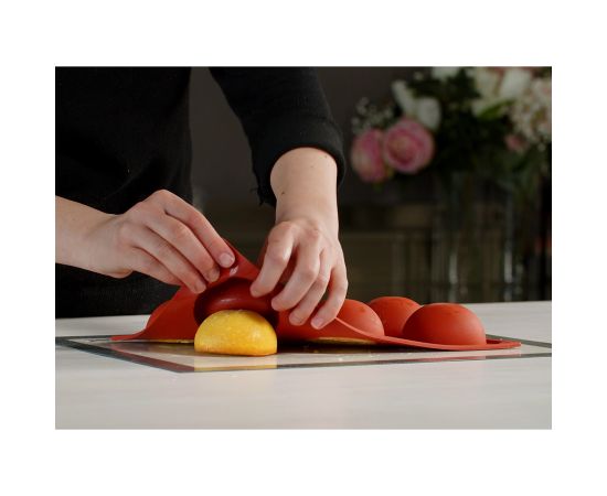 Форма для приготовления пирожных Half Sphere 18,5 х 33,5 см силиконовая, Silikomart, изображение 11