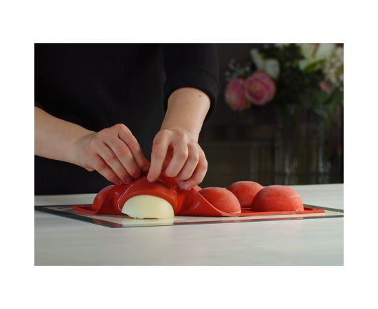 Форма для приготовления пирожных Half Sphere 18,5 х 33,5 см силиконовая, Silikomart, изображение 10