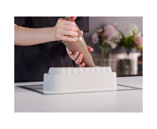Форма для приготовления пирожных Inserto Buche 22 х 5 см силиконовая, Silikomart, изображение 3
