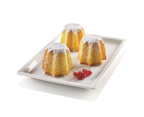 Форма для приготовления кексов Mini Pandoro, 34 х 18 х 6 см, силиконовая, красная, Silikomart