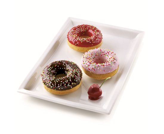 Форма для приготовления пончиков Donuts 18 х 33 см силиконовая, Silikomart, изображение 2