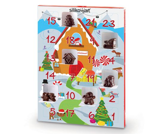 Форма для приготовления конфет Xmas Countdown, 39 х 23 х 3,5 см, силиконовая, Silikomart, изображение 8