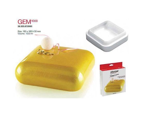 Форма для приготовления пирожного Gem, 1000 мл, 16 х 16 х 5 см, силиконовая, Silikomart