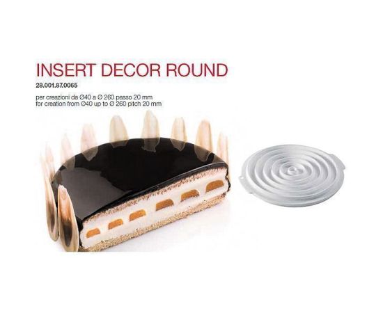 Форма для приготовления тортов INSERT DECOR ROUND, 26 х 26 х 2 см, силиконовая, Silikomart