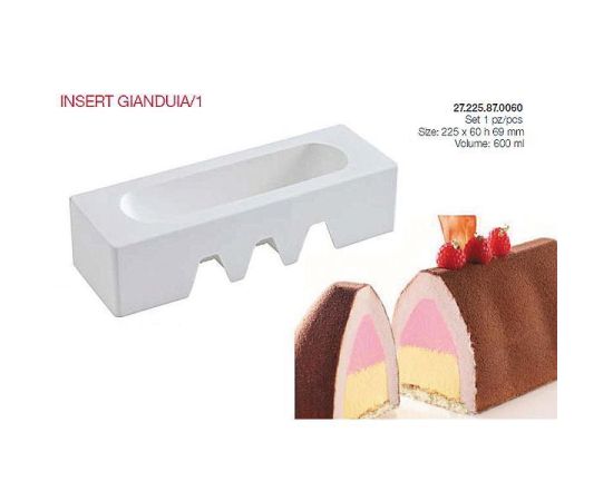 Форма для приготовления пирожного KIT INSERT GIANDUIA, 22,6 х 6 х 6,9 см, силиконовая, Silikomart