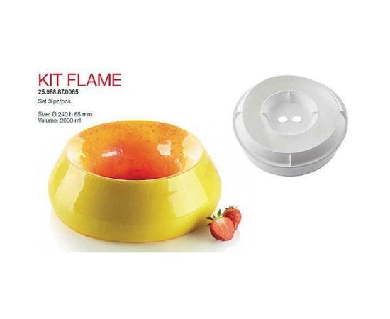 Форма для приготовления тортов и пирожных Kit Flame 24 х 8,5 см, силиконовая, Silikomart