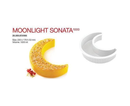 Форма для торта и пирожного MOONLIGHT SONATA, 1000 мл, 23 х 17,8 х 6,5 см, силиконовая, Silikomart