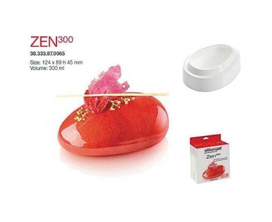 Форма для приготовления пирожного Zen, 300 мл, 12,4 х 8,9 х 4,5 см, силиконовая, Silikomart