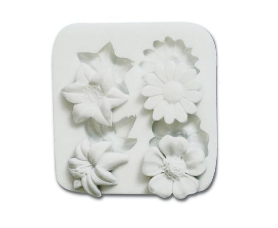 Форма для приготовления мастики и шоколада Flower, 2,3 х 2,3 х 15,5 силиконовая, Silikomart