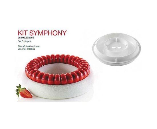 Форма для приготовления пирожного Kit Symphony, 1900 мл, 27 х 29 х 4,7 см, D24 см, силиконовая, Silikomart
