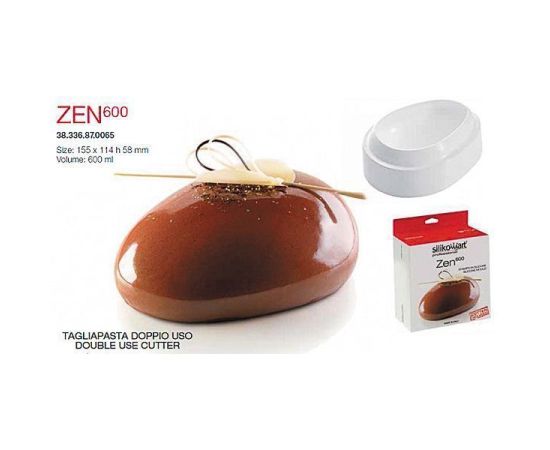 Форма для приготовления пирожного Zen, 600 мл, 15,5 х 11,4 х 5,8 см, силиконовая, Silikomart